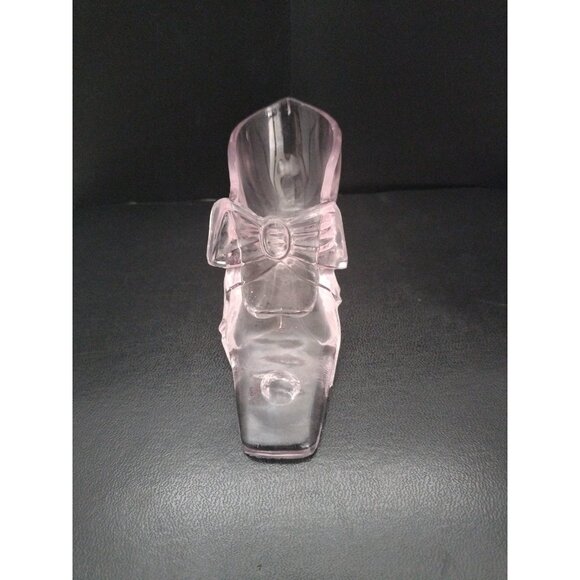 Light Pink Bow Glass Slipper 1876 Centennial Exposition Gillinder Sons 5"1/2 - Picture 12 of 14